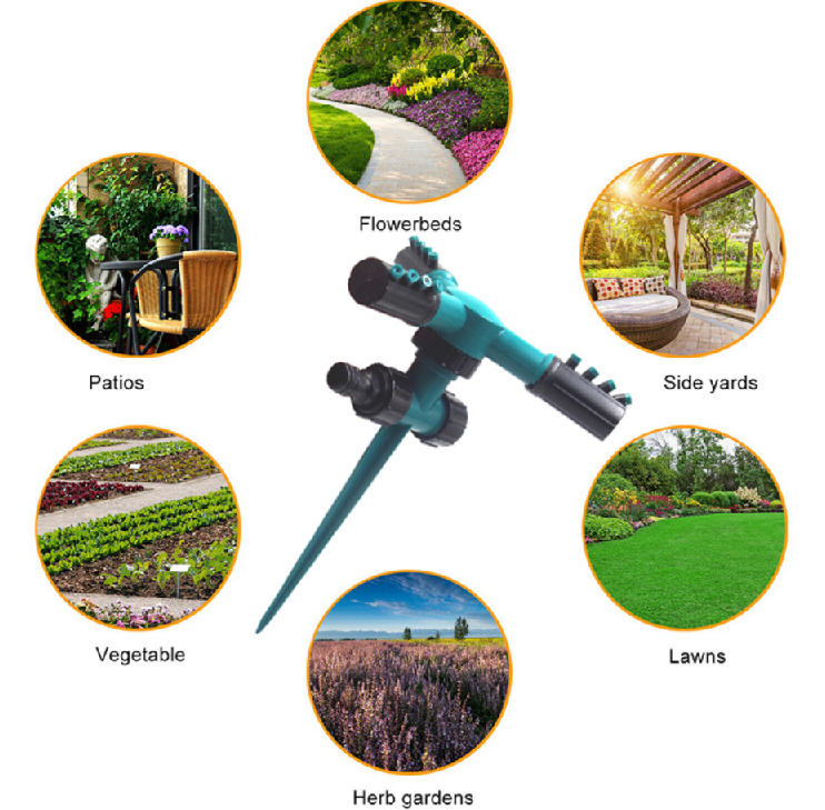 ROCIADOR ASPERSOR AGUA JARDIN 360 GRADOS